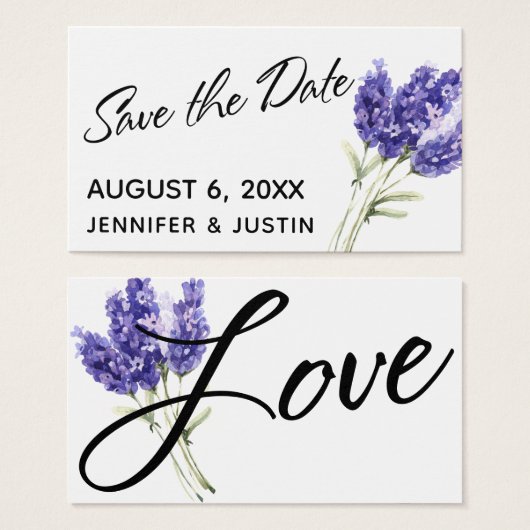 Save the Date Blume für Wasserfarben einfügen (Vorne & Hinten)