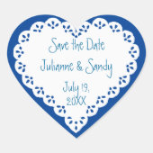 Save the Date Blume Heart Sticker anpassen (Vorderseite)