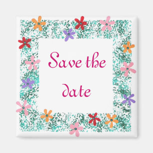 Save the Date, Blume-Randmagnete Magnet