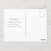 Save the Date Blume Tropenfarbe Postkarte (Rückseite)