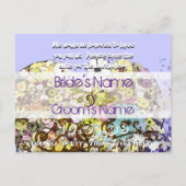 Save the Date Blume und Blätter Ankündigungspostkarte (Rückseite)