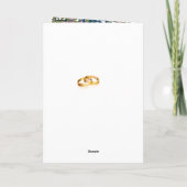 Save the Date Blume und Hochzeitsringe (Rückseite)