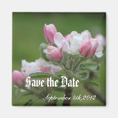 Save the Date, Blume von Apfel Magnet (Vorne)