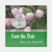 Save the Date, Blume von Apfel Magnet (Vorne)