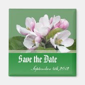 Save the Date, Blume von Apfel Magnet (Vorne)
