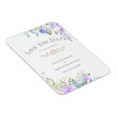 Save the Date Blume von Pale Lilac und Pink Magnet (Rechte Seite)