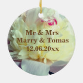 Save the Date Blumendekoration Keramik Ornament (Hinten)