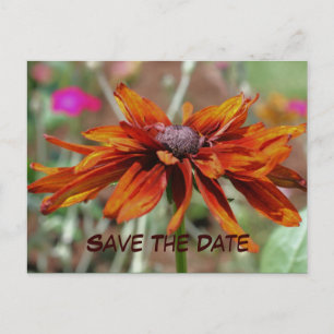 Save the Date Blumenfotografie Postkarte