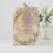 Save the Date Blumenhandtücher Minze Pink Gold (Stehend Vorderseite)