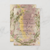 Save the Date Blumenhandtücher Minze Pink Gold (Vorne/Hinten)