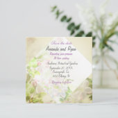 Save the Date Blumenhochzeit Einladung (Stehend Vorderseite)