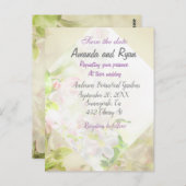 Save the Date Blumenhochzeit Postkarte (Vorne/Hinten)