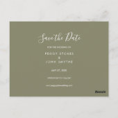 Save the Date Blumenkohl Garland Foto Postkarte (Rückseite)