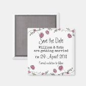 Save the Date Blumenmagnet Magnet (Vorderseite/Rückseite)