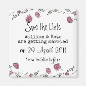 Save the Date Blumenmagnet Magnet (Vorne)