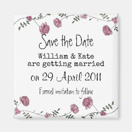 Save the Date Blumenmagnet Magnet