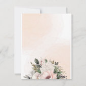 Save the Date blumenrot-rosa Hochzeitskarte des Fo Einladung (Rückseite)