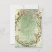 Save the Date Blumenstrauß Hütte Alte Minze Rosa B (Rückseite)