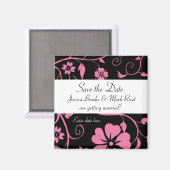 Save the Date - Blumenzettel Magnet (Vorderseite/Rückseite)