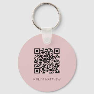 Save the Date blush QR Code Wedding Schlüsselanhän Schlüsselanhänger