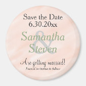 Save the Date Blush Sage Green Magnet (Vorne)