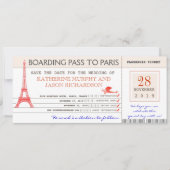 Save the Date Boarding an Paris france (Vorderseite)