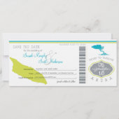 Save the Date Boarding nach Aruba (Vorderseite)