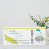 Save the Date Boarding nach Aruba (Stehend Vorderseite)