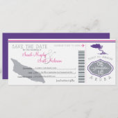 Save the Date Boarding nach Aruba (Vorne/Hinten)