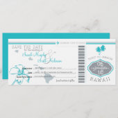 Save the Date Boarding nach Hawaii (Vorne/Hinten)