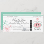 Save the Date Boarding nach Hawaii (Vorne/Hinten)