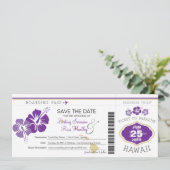 Save the Date Boarding nach Hawaii (Stehend Vorderseite)