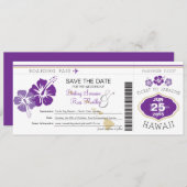 Save the Date Boarding nach Hawaii (Vorne/Hinten)