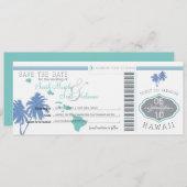 Save the Date Boarding nach Hawaii (Vorne/Hinten)