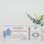 Save the Date Boarding nach Hawaii (Stehend Vorderseite)
