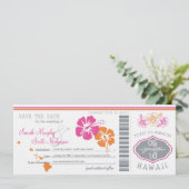 Save the Date Boarding nach Hawaii (Stehend Vorderseite)