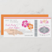 Save the Date Boarding nach Jamaika (Vorne/Hinten)