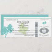 Save the Date Boarding nach Kolumbien (Vorne/Hinten)