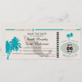 Save the Date Boarding nach Mexiko (Vorne/Hinten)