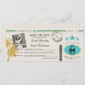 Save the Date Boarding nach Mexiko (Vorne/Hinten)