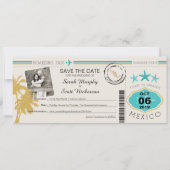 Save the Date Boarding nach Mexiko (Vorderseite)