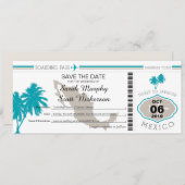 Save the Date Boarding nach Mexiko (Vorne/Hinten)