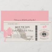 Save the Date Boarding nach Mexiko (Vorne/Hinten)