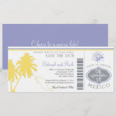 Save the Date Boarding nach Mexiko (Vorne/Hinten)