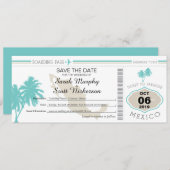 Save the Date Boarding nach Mexiko (Vorne/Hinten)