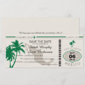 Save the Date Boarding nach Mexiko (Vorne/Hinten)