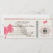 Save the Date Boarding nach Mexiko (Vorderseite)