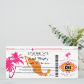 Save the Date Boarding nach Mexiko (Stehend Vorderseite)