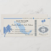Save the Date Boarding nach Mexiko (Vorne/Hinten)