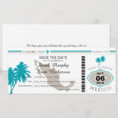 Save the Date Boarding nach Mexiko (Vorne/Hinten)